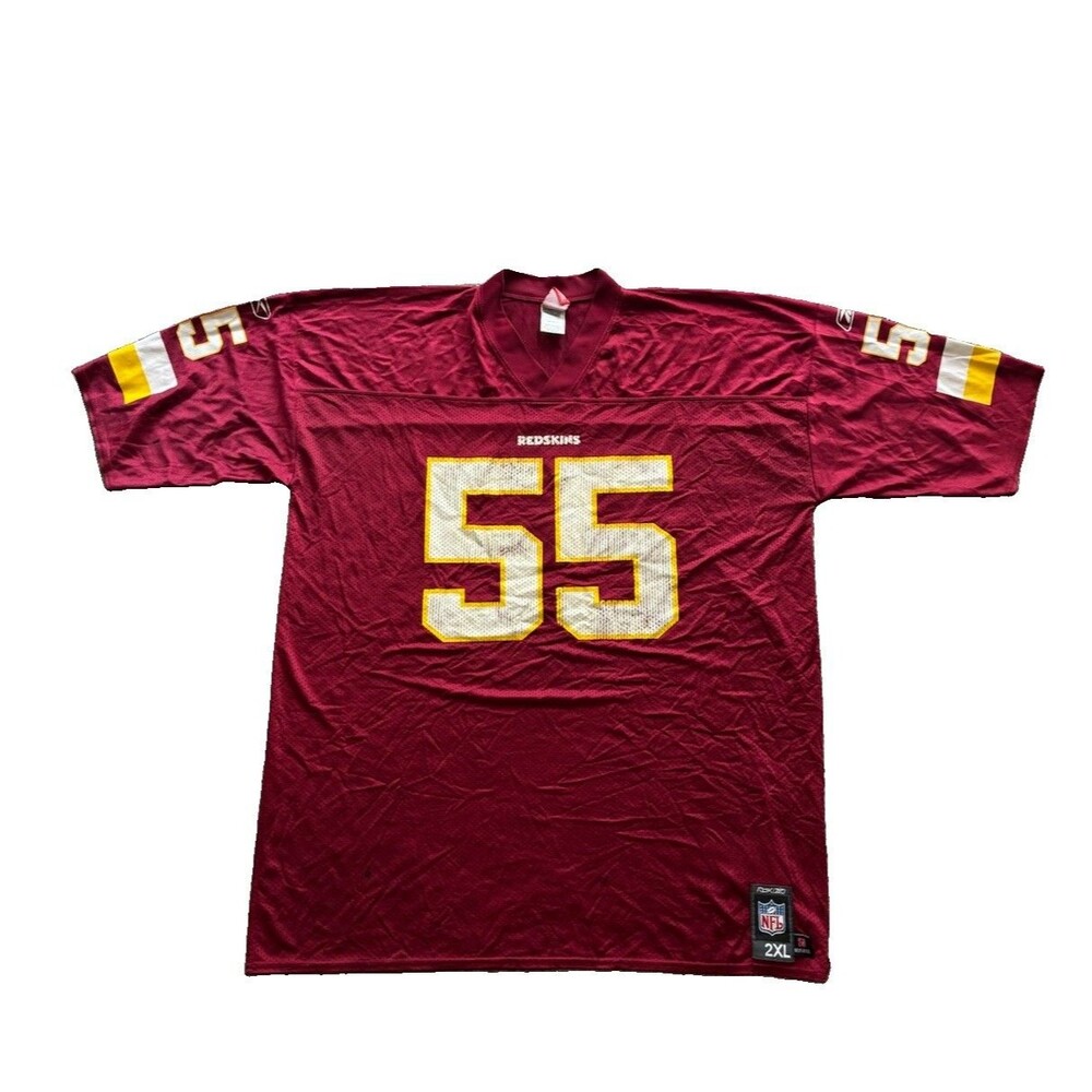 Vintage Reebok Jason Taylor Washington Redskins #55 NFL Jersey 2XL Red